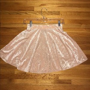Light pink paisley skirt